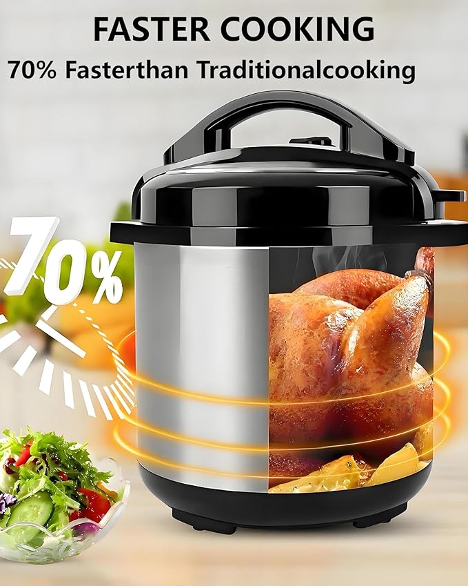 Electric Pressure Cooker, 6 Liters, Slow Stew Pot - Image 5