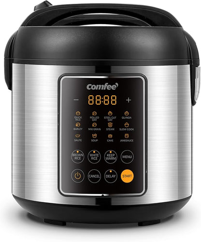 COMFEE' Rice Cooker, 14-in-1 Stainless Steel Multi Cooker, Slow Cooker by COMFEE
