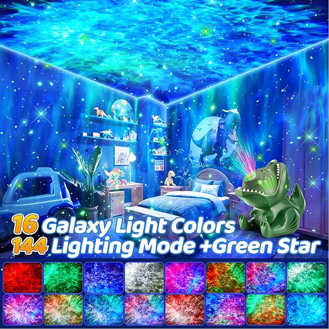 Dinosaur Galaxy Projector for Bedroom, 144 Lighting Modes Star Projector for - Image 3