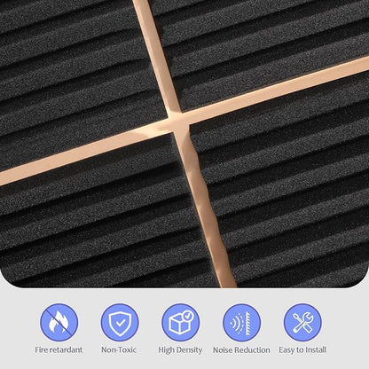 80 Pack Acoustic Foam Panels, High Density Sound Absorbing Panels, Soundproof - Image 5