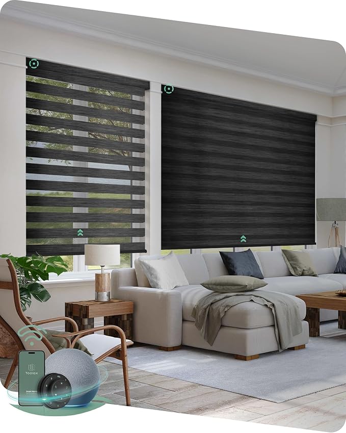 Yoolax Motorized Zebra Blinds Works by Yoolax