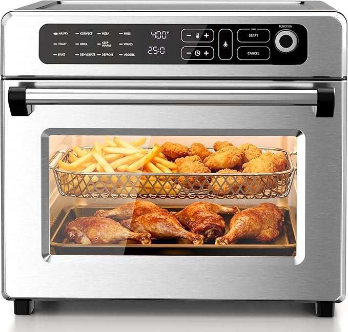 Kismile 25QT Air Fryer Toaster Oven Combo, 12-in-1 Large Countertop Convection by Kismile