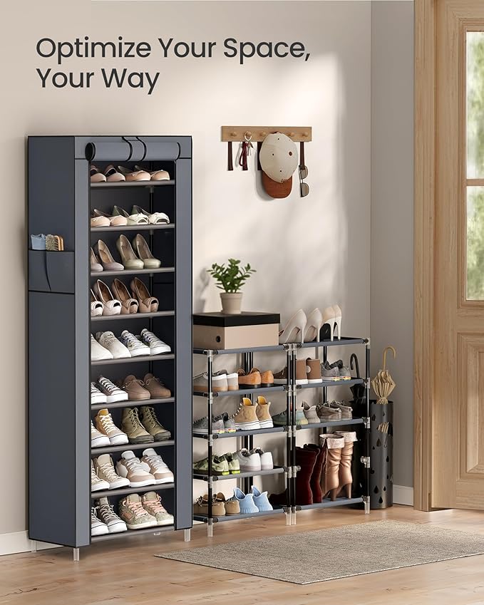 SONGMICS 10-Tier Shoe Rack, Shoe Storage Cabinet - Image 2