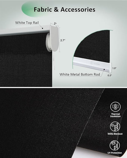 Yoolax Motorized Blinds App Control, Cordless Automatic Shades Roller Window - Image 5