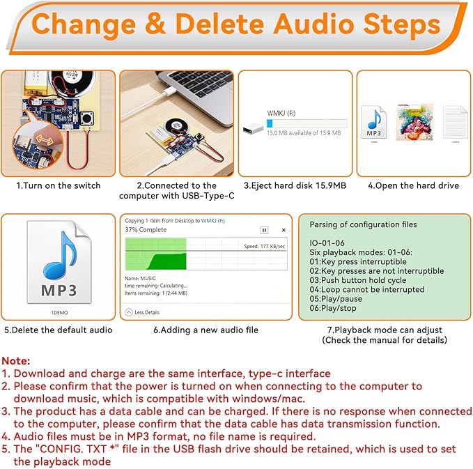 2PCS Sound Recorder Module DIY Music Voice Recording Module Chip - Image 8