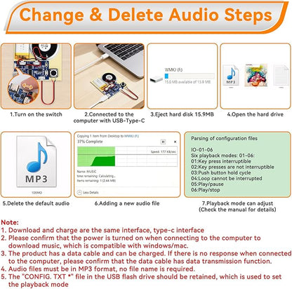 Sound Recorder Module DIY Music Voice Recording Module Chip - Image 8