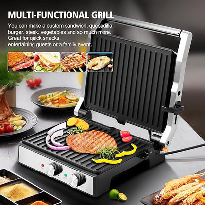 1600W Panini Press, Sandwich Maker - Image 6