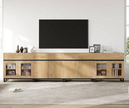 WAMPAT Modern TV Stand for TVs up to 120 inch, 4 in 1 TV Console - Image 3