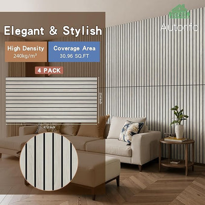 4 Pack Large Acoustic Panels 47.2”x23.6”, Decorative Acoustic Wall Panel - Image 3