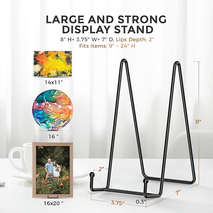 TR-LIFE 3 Pack 8 Inch Large Plate Stands - Image 2