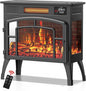 BREEZEHEAT Electric Fireplace Stove-Freestanding Fireplace Heater w/ 3D Flame by BREEZEHEAT