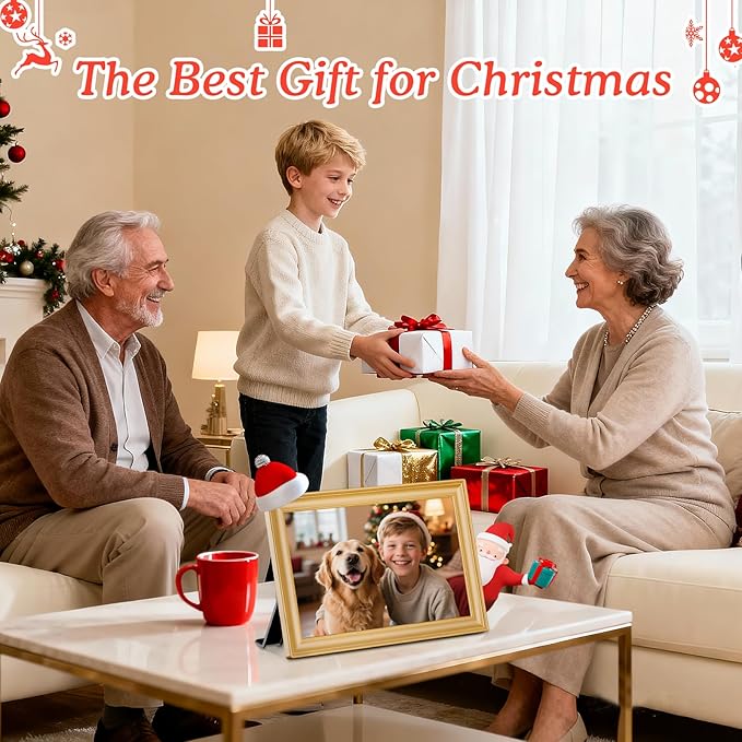 Frameo 10.1 Inch WiFi Digital Picture Frame, 1280x800 HD IPS Touch Screen Photo - Image 9