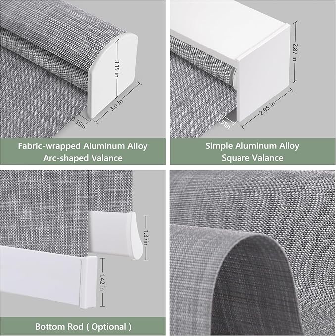 Tipiace Motorized Blinds with Remote Window Roller Shade Wireless Rechargeable - Image 5