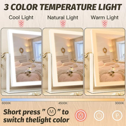 FENNIO Vanity Mirror with Lights 13'' x 17'' Makeup Mirror with Lights - Image 2