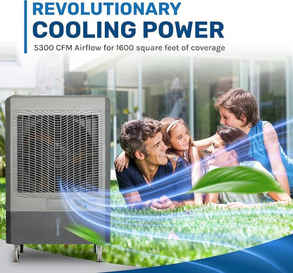 Hessaire MC61M 5, 300 CFM 3-Speed Portable Evaporative Cooler - Image 5