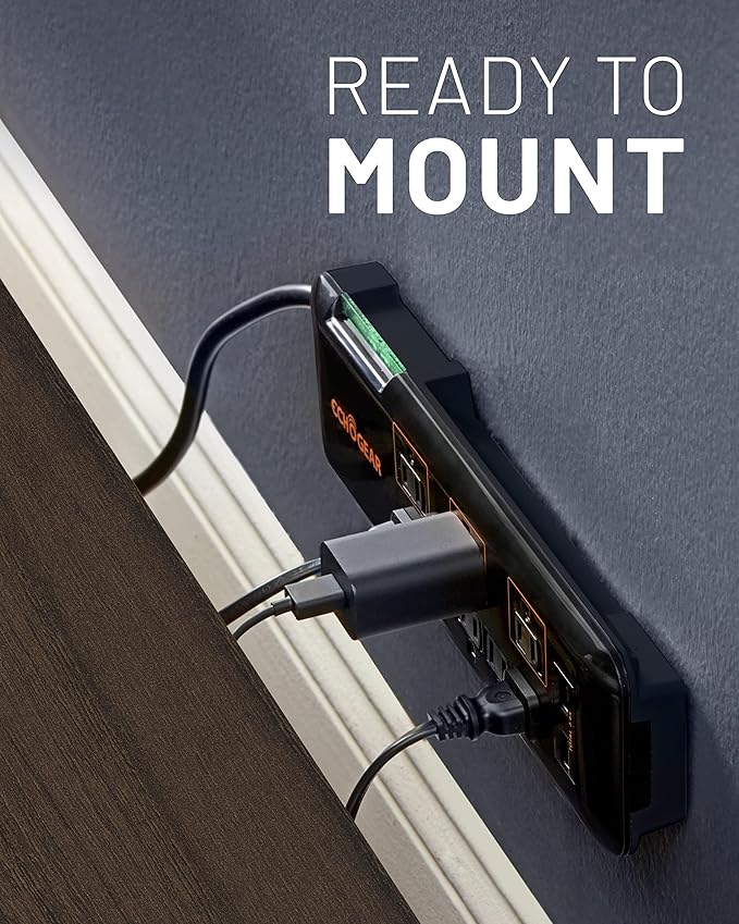 ECHOGEAR ShockBlocker 8 Outlet Surge Protector Power Strip - Image 7