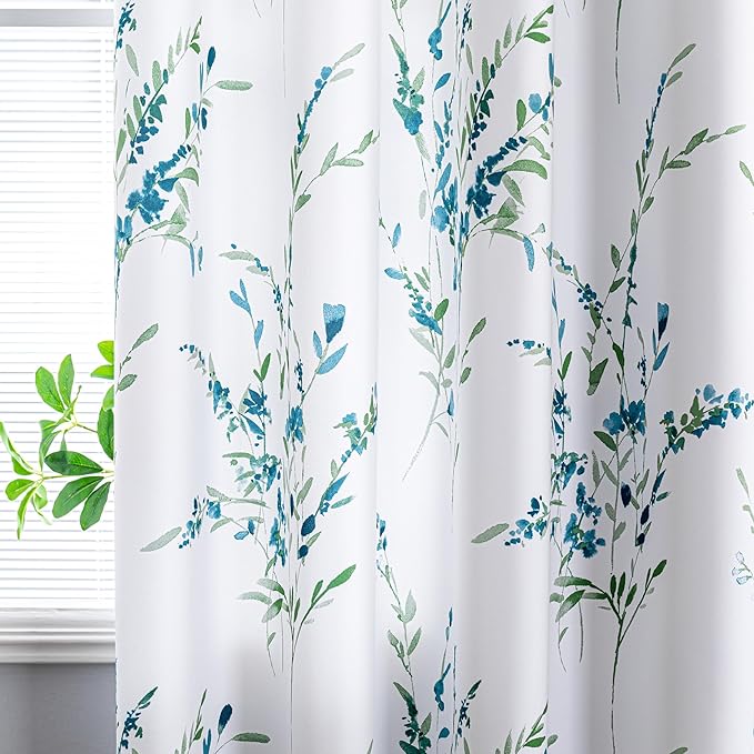 MYSKY HOME Floral Curtains 108 Inches Long - Image 3