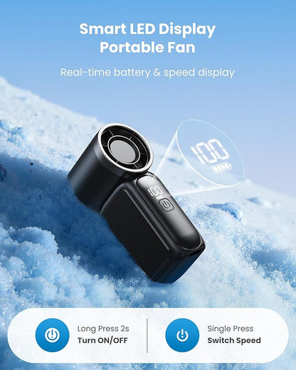 Gaiatop Portable Handheld Mini Fan, 6 Speeds 16900 RPM High Velocity Personal - Image 5