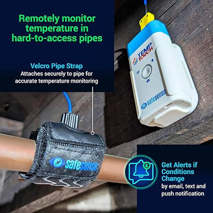 SafeSense TempTouch WiFi Pipe Clamp Temperature & Humidity Sensor – Smart - Image 3