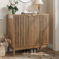 Shoe Storage Cabinet with Ventilated Slatted Doors, Wooden Shoe Organizer by KiasthomeBathroomAccessories