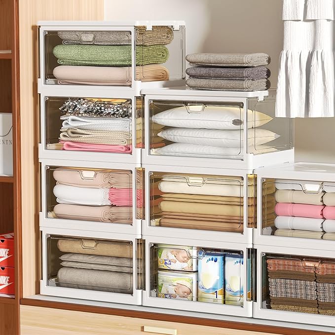 Clear Storage Bin with Lid 3 Pack 【Stackable & Sturdy】 Plastic Multifunctional - Image 5
