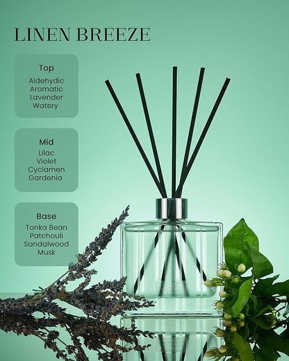 M&SENSE Linen Breeze Reed Diffuser Set - Image 2