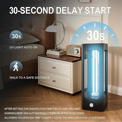 UV Light Sanitizer with Infrared Sensor and 3 Timers, 42W Excimer UVC lamp Light - Image 6