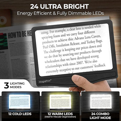 MAGNIPROS 5X Large LED Page Magnifier - Image 2