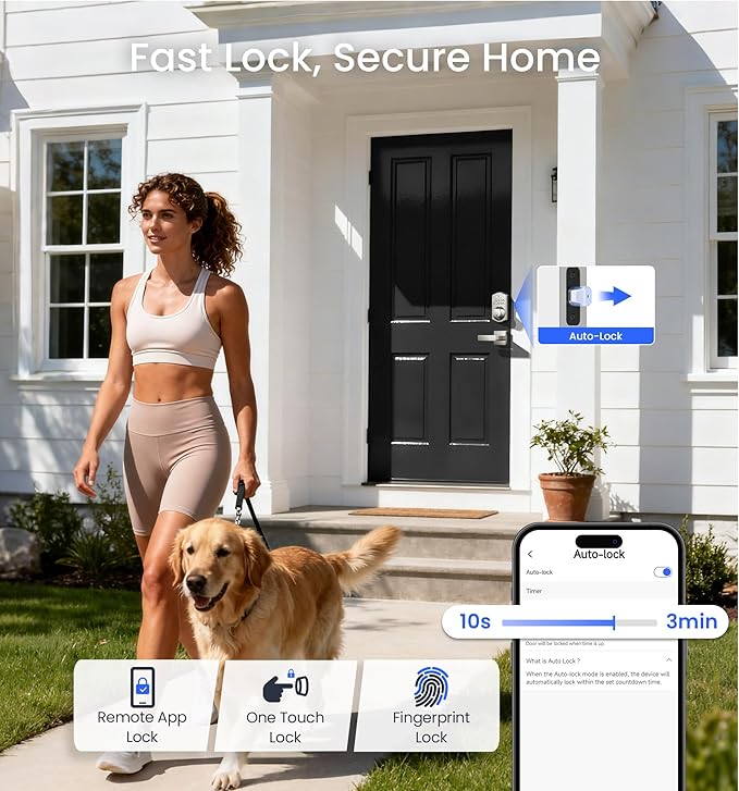 Veise VE012W-L Built-in Wi-Fi Fingerprint Smart Lock - Image 7