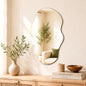PERFNIQUE Irregular Wall Mirror Asymmetrical Mirror, 34''x20.5'' Decorative Modern Mirrors for Bathroom Bedroom Living Room Entryway, Cloud Frameless Mirror, Wall Mounted (34''x20.5'', Cloud)