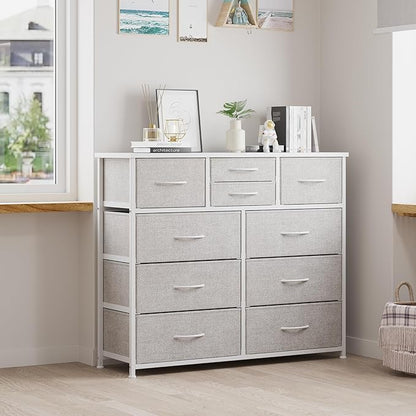 LUMTOK 10-Drawer Dresser, Fabric Dressers Drawers - Image 8