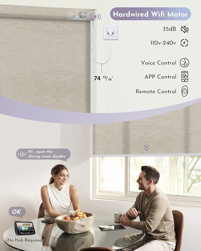 Graywind Motorized Light Filtering Shades Compatible - Image 3