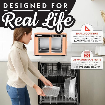 Gourmia French Door Air Fryer Oven - 37 Qt Large Capacity Convection Toaster - Image 7