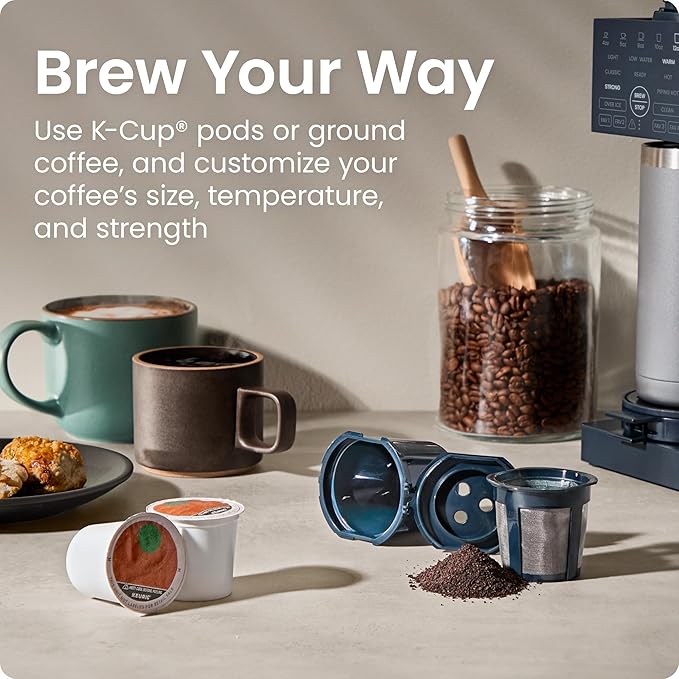Chefman Caffeinator Single Serve Coffee Maker, Brew Kcups & Grounds, Drip - Image 4