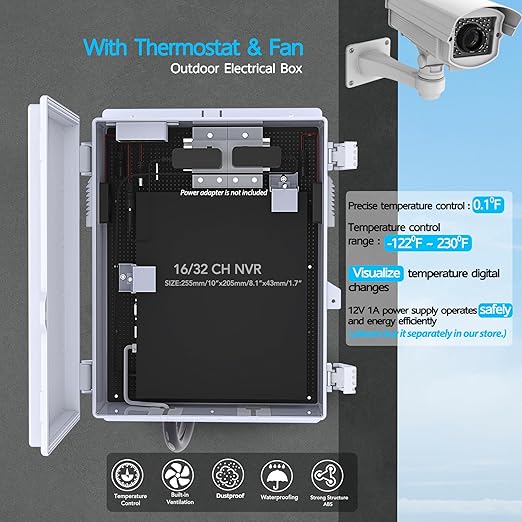 Outdoor Electrical Box, Waterproof Electrical Junction Box IP65 ABS Plastic - Image 3