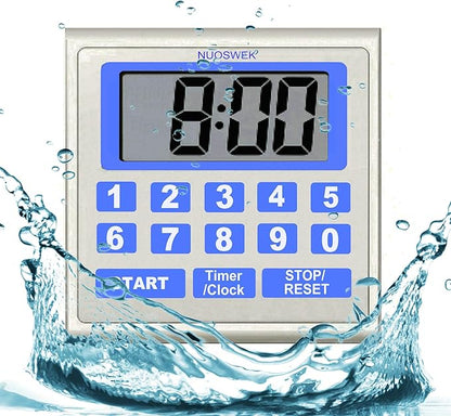 NUOSWEK Digital Timer Waterproof Shower Timer Shower Clock Direct Digit Entry by NUOSWEK