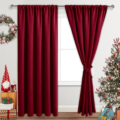 JIUZHEN Christmas Blackout Curtains by JIUZHEN
