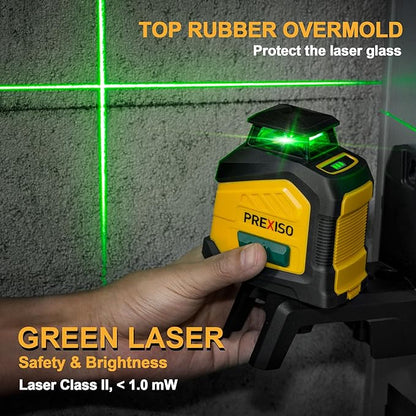 PREXISO 360° Laser Level with Tripod, 100Ft Dual Power Self Leveling Cross Line - Image 4