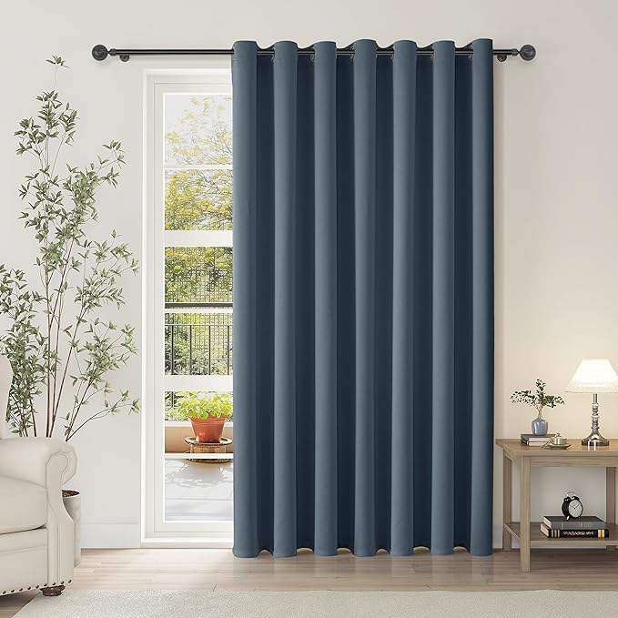 ChrisDowa Room Divider Curtain 84 Inches Long, Wide Blackout Sliding Door by ChrisDowa