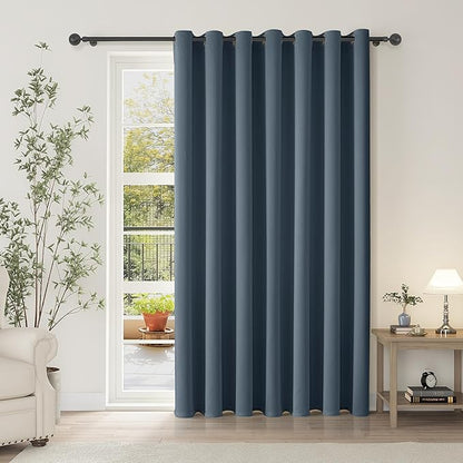 ChrisDowa Room Divider Curtain 108 Inches Long, Wide Blackout Sliding Door by ChrisDowa