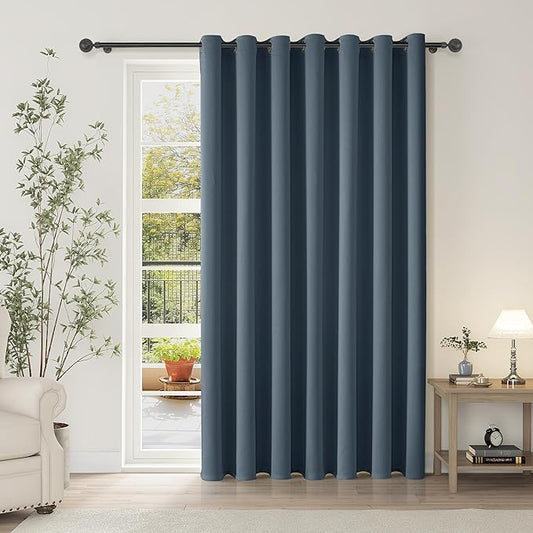 ChrisDowa Room Divider Curtain 120 Inches Long, Wide Blackout Sliding Door by ChrisDowa