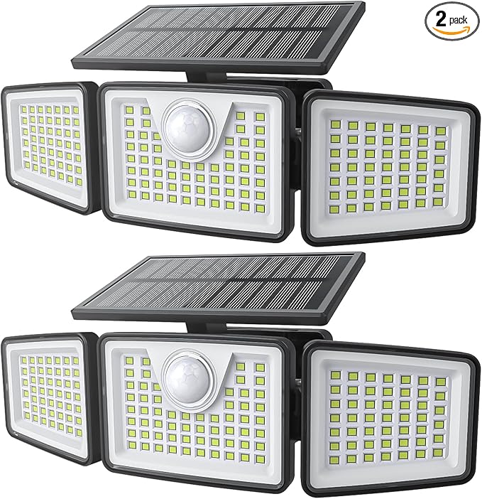daphino 2500LM Solar Lights Outdoor by ChargebySunLightUpHome
