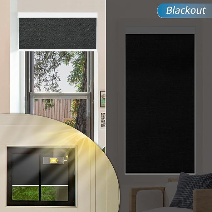 DENFOON Motorized Blinds with Remote Control, Custom Blackout Smart Blinds - Image 3