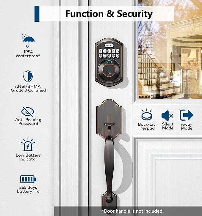 TEEHO TE002 Fingerprint Door Lock - Image 5