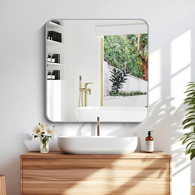 30" x 30"Bathroom Mirror, Decorative Rectangular Vanity Mirror - Image 2