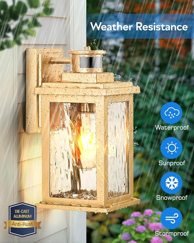VIANIS 2 Pack Motion Sensor Outdoor Lights Lantern, Dusk to Dawn Exterior Lights - Image 5
