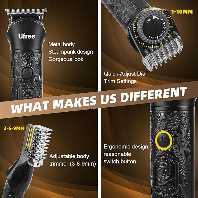 Ufree Beard Trimmer for Men, Electric Razor Shavers, Cordless Hair Clippers - Image 5
