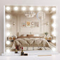 Vanity Mirror with Lights, Makeup Mirror with 17 Dimmable LED Bulbs, 3 Color by NUSVAN