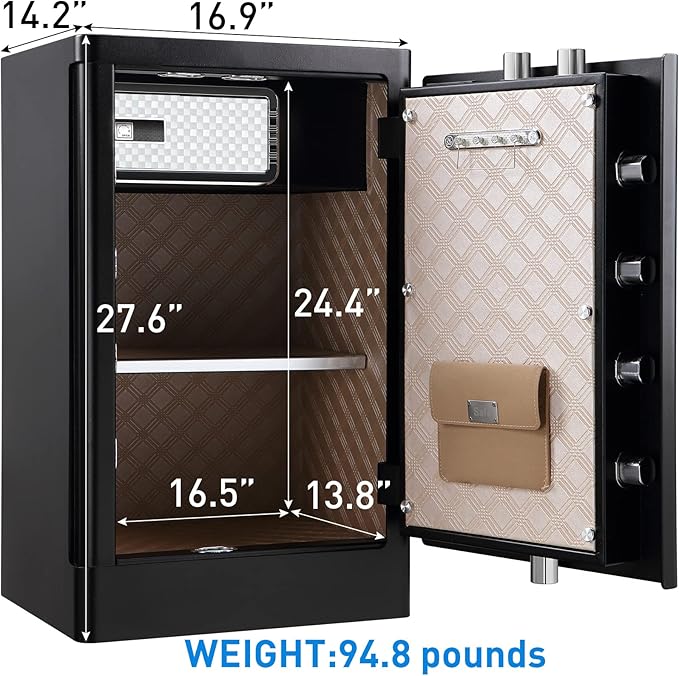 Tenamic Deluxe Biometric Fingerprint Safe Box Smart Touch Screen Fireproof Safe - Image 2