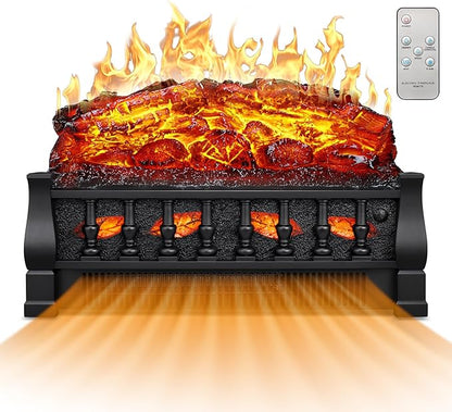 21 Inches Electric Fireplace Insert Log Heater Set, Freestanding Heater by Electactic